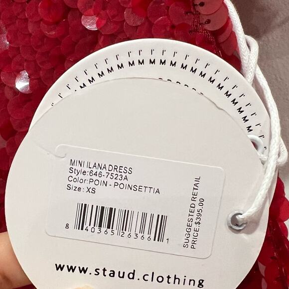 STAUD Mini Ilana Dress in Poinsettia - Picture 7 of 11